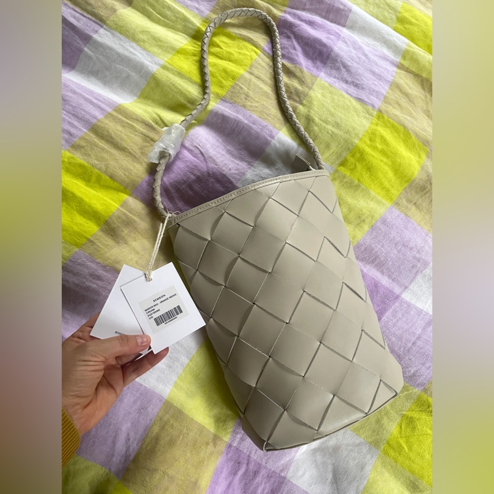 Marion Grand Cream Weave Bag - Picture 5 of 7